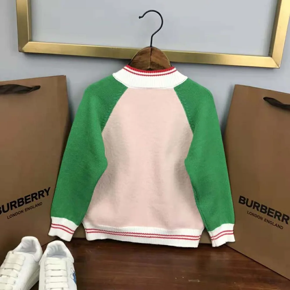 Burberry Girls' Wool Bomber Jacket in Pink Burberry Girls' Wool Bomber Jacket in Pink
