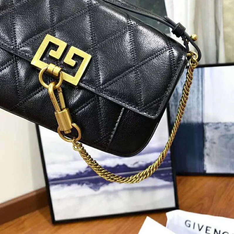 Givenchy Mini Pocket Bag in Diamond Quilted Leather for Women in Black Givenchy Mini Pocket Bag in Diamond Quilted Leather for Women in Black