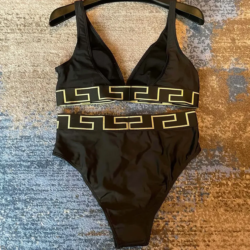 Versace Greca Border Bikini Top for Women in Bottoms
