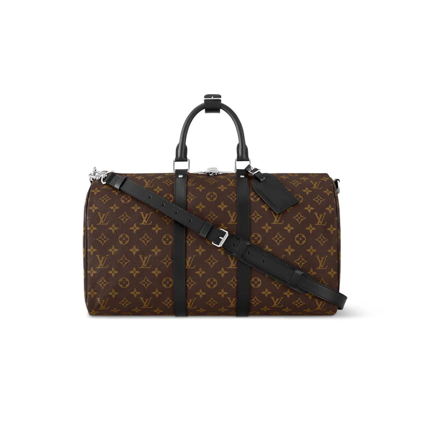 Louis Vuitton Keepall Bandouliere 45 Travel Bag in Brown Silver Hardware Louis Vuitton Keepall Bandouliere 45 Travel Bag in Brown Silver Hardware