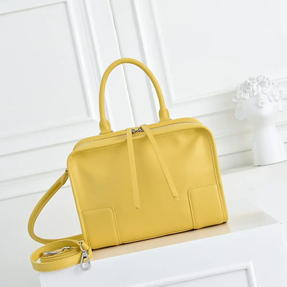 Loewe Large Amazona 180 Bag in Soft Calfskin for Women in Yellow