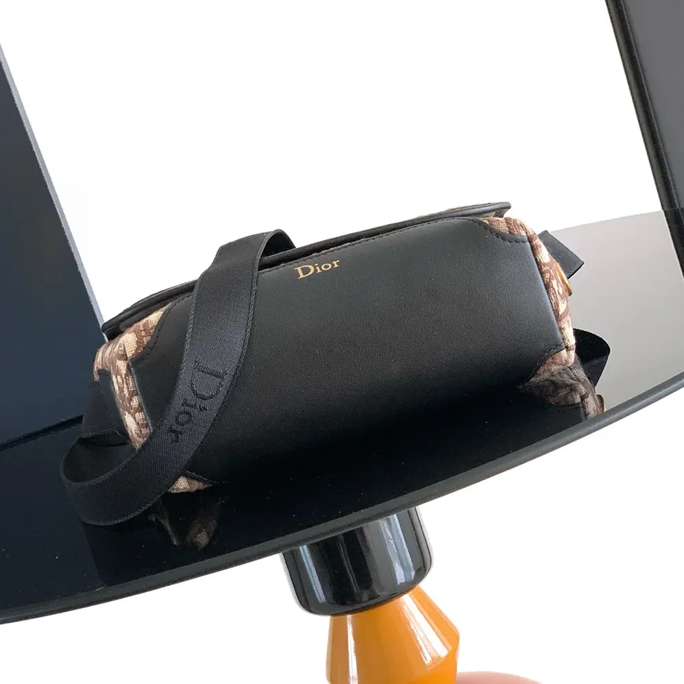 Dior Mini Dior Jett Messenger Bag with Flap Brown Dior Oblique Jacquard for Men Dior Mini Dior Jett Messenger Bag with Flap Brown Dior Oblique Jacquard for Men