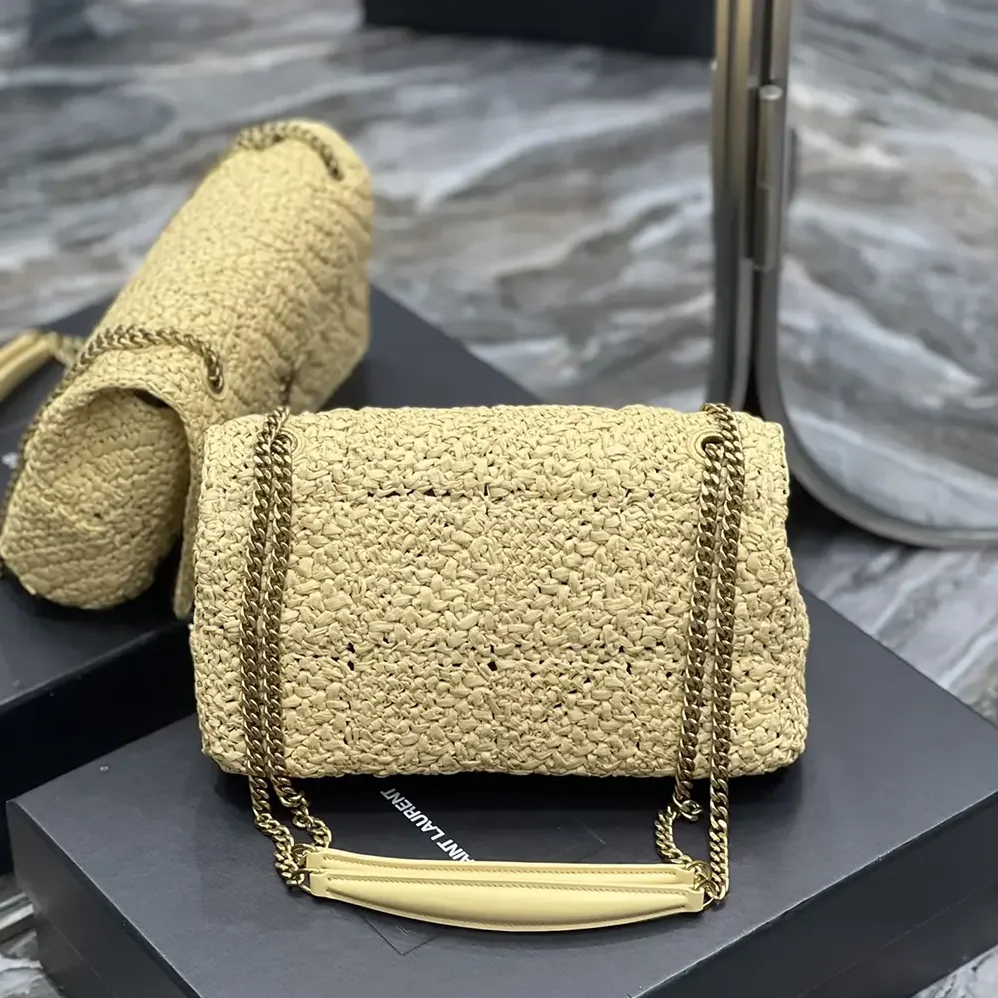 Saint Laurent YSL Jamie Medium in Raffia for Women
