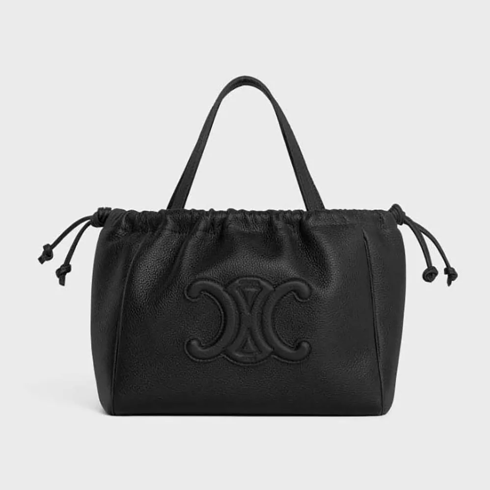 Celine Small Cabas Drawstring Cuir Triomphe in Grained Calfskin for Women Celine Small Cabas Drawstring Cuir Triomphe in Grained Calfskin for Women