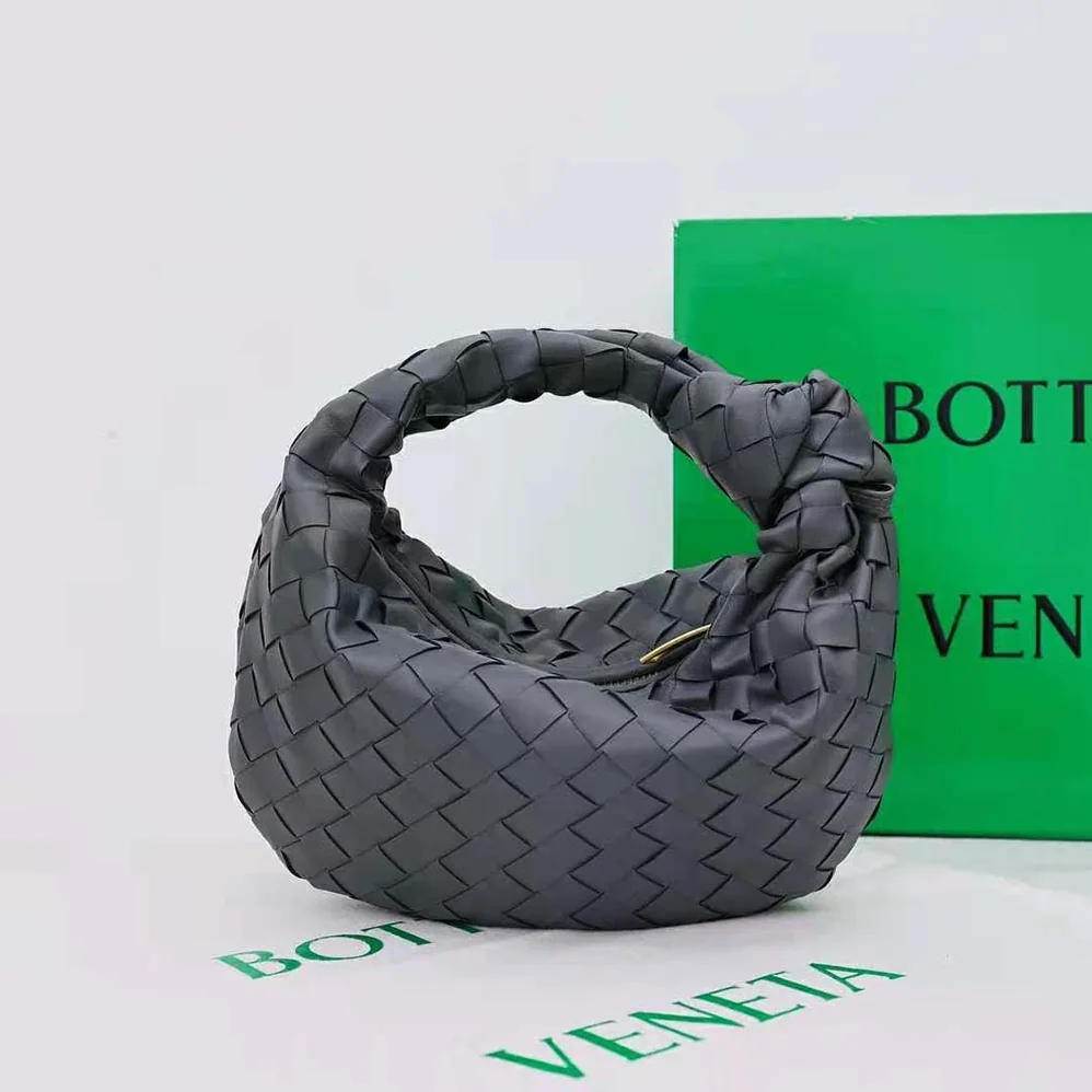 Bottega Veneta Mini Jodie in Lambskin Leather for Women in Gray Bottega Veneta Mini Jodie in Lambskin Leather for Women in Gray