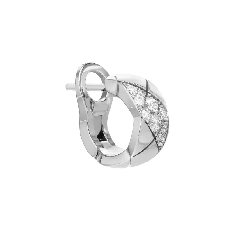 Chanel Coco Crush Earrings Silver Hardware