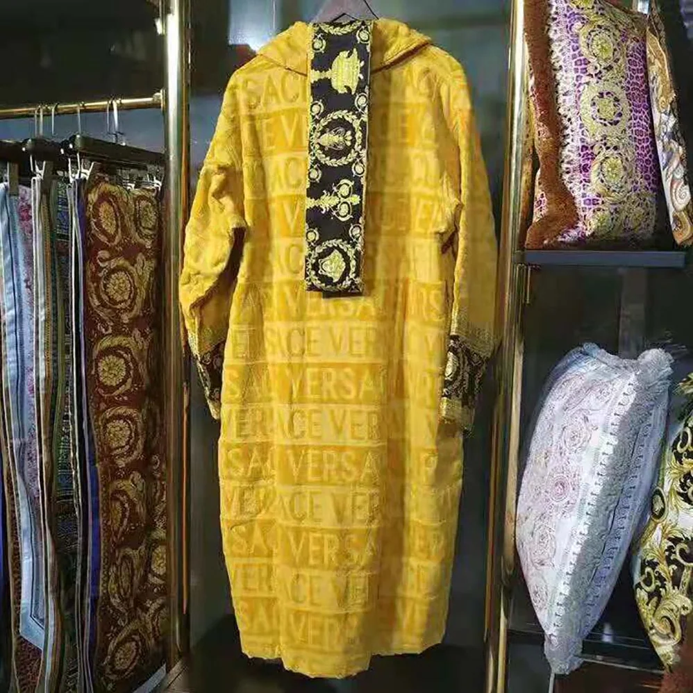 Versace I Baroque Bathrobe for Women in Yellow Versace I Baroque Bathrobe for Women in Yellow
