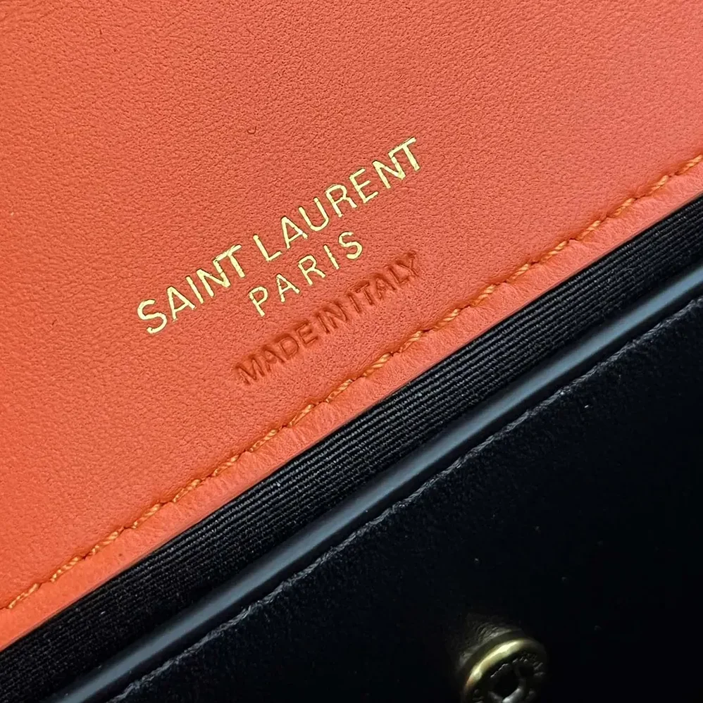 Saint Laurent YSL Loulou Mini in Lambskin for Women in Orange