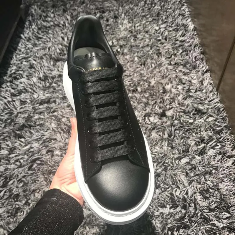 Alexander Mcqueen Oversized Sneaker with Black Matte Calf Leather for Unisex Alexander Mcqueen Oversized Sneaker with Black Matte Calf Leather for Unisex