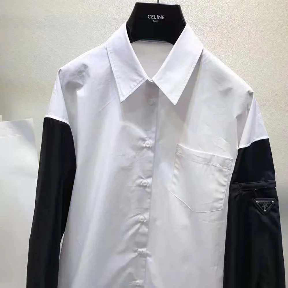 Prada Poplin Shirt for Women in White Prada Poplin Shirt for Women in White