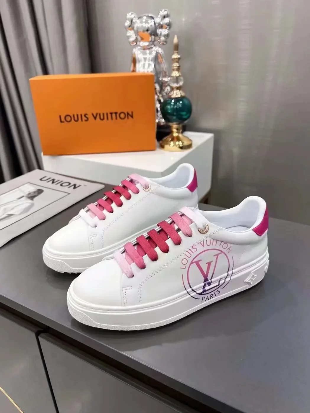 Louis Vuitton Time Out Sneaker Fuchsia Pink LV 1AA1BN