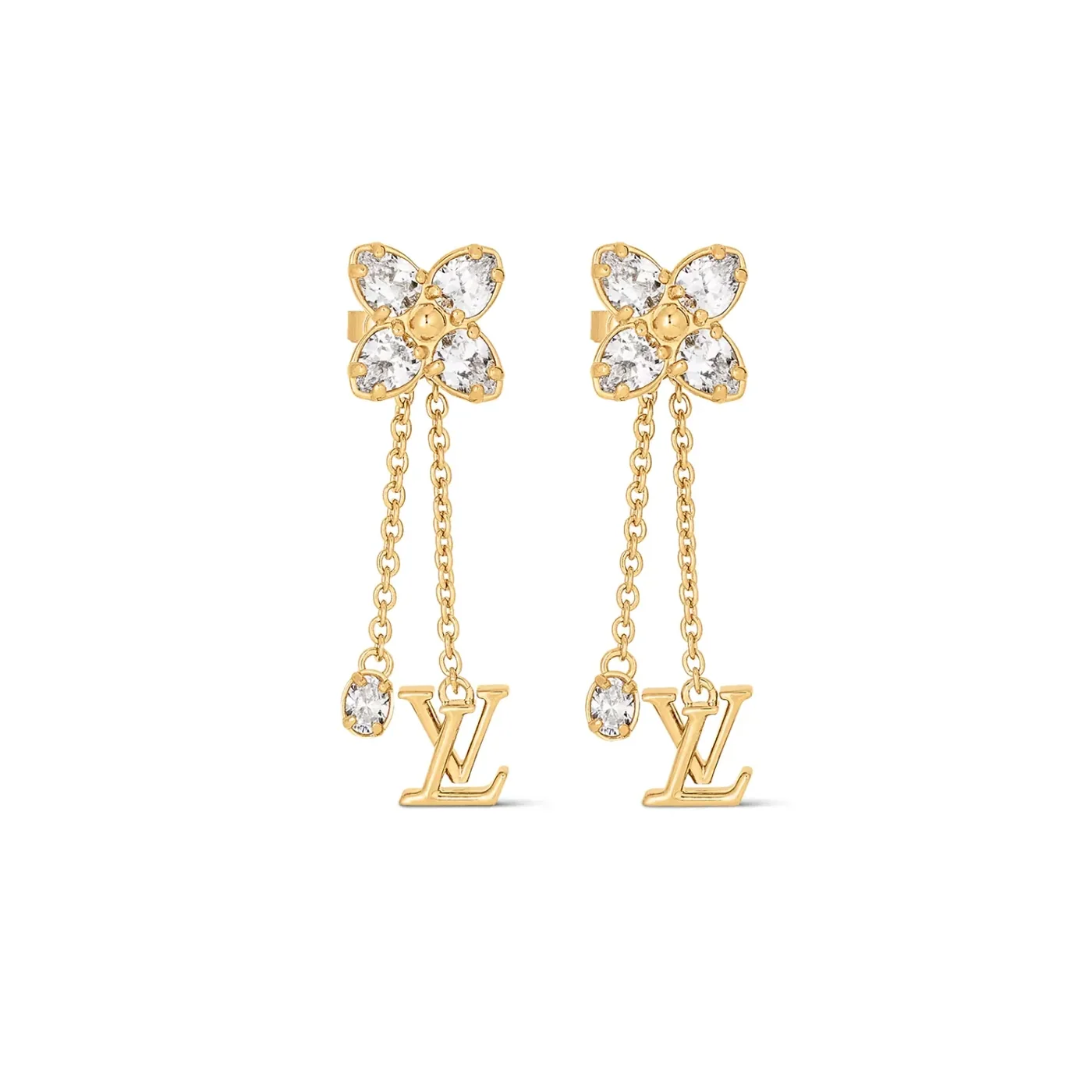 Louis Vuitton LV Dazzle Earrings Gold in Toned Louis Vuitton LV Dazzle Earrings Gold in Toned
