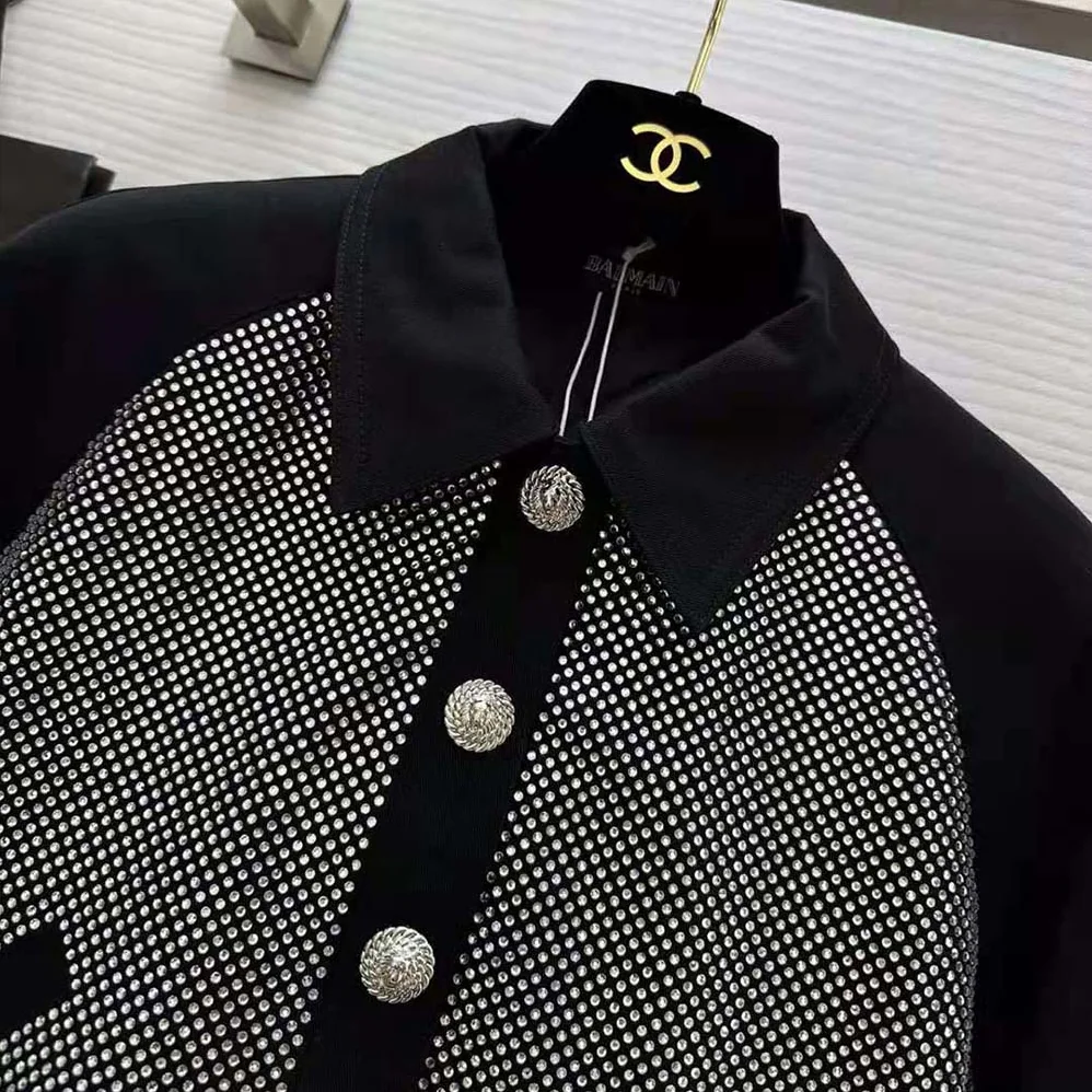 Balmain Cropped Balmain Jacket with Rhinestones for Women