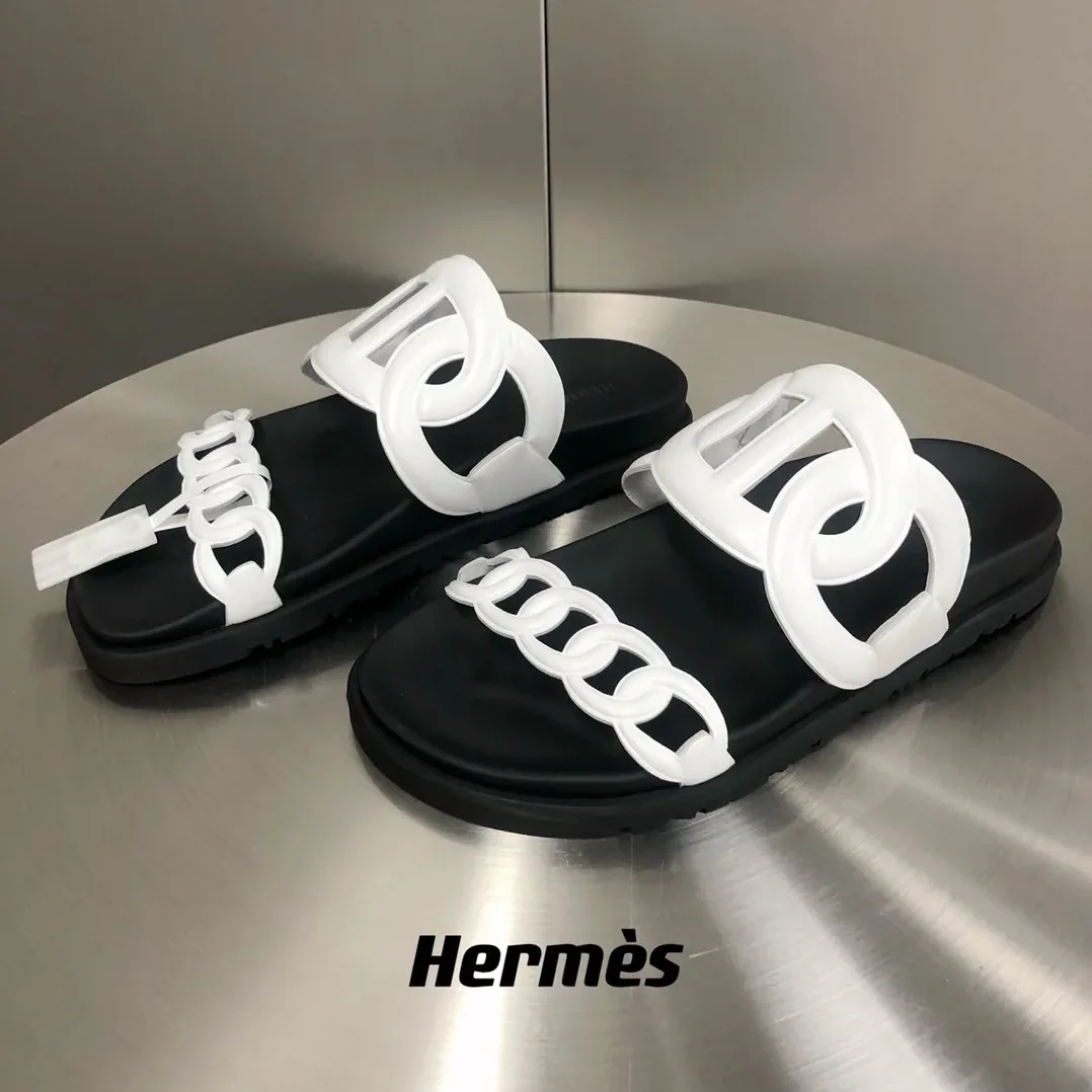 Hermes Extra Sandal White