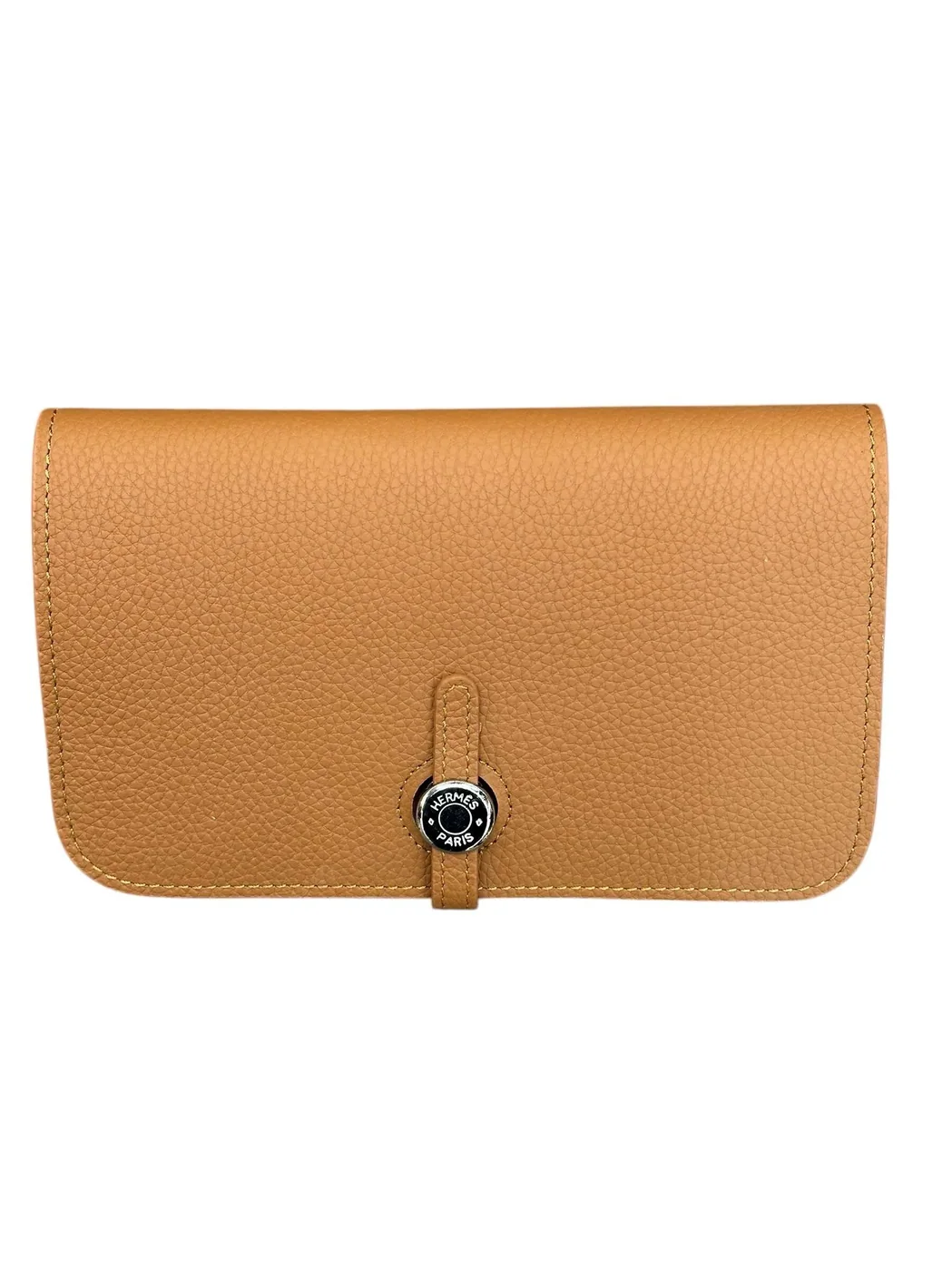 Amazing Tan Clemence Leather Dogon Travel Wallet