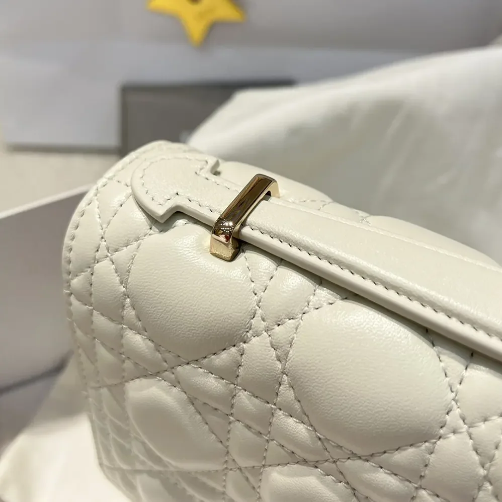 Dior My Dior Top Handle Bag Latte Cannage Lambskin for Women Dior My Dior Top Handle Bag Latte Cannage Lambskin for Women