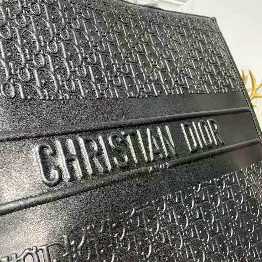 Dior Book Tote Black Dior Oblique Embossed Calfskin Dior Book Tote Black Dior Oblique Embossed Calfskin