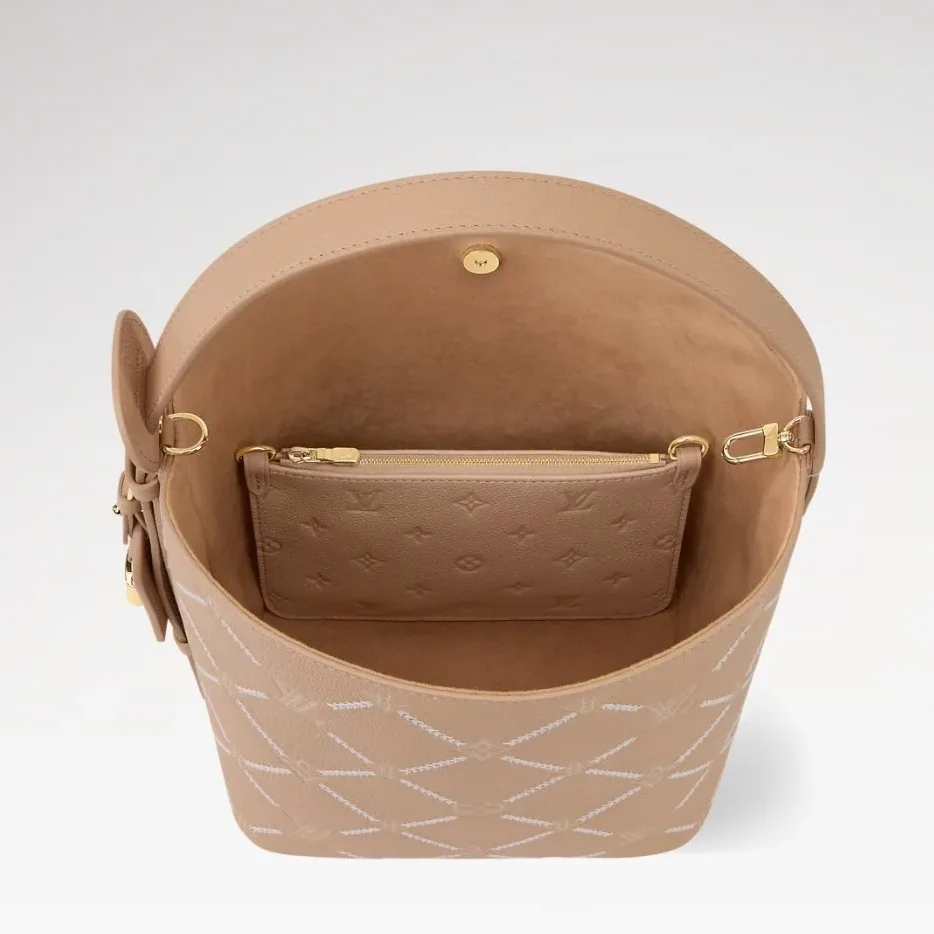 Louis Vuitton All In MM Bucket Bag in Hazelnut Couture Gold Hardware