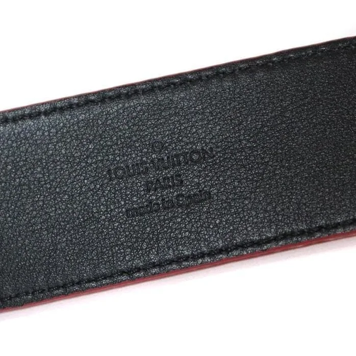Red Monogram Leather Belt