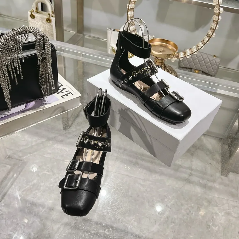 Dior Punk Ballet Flat Black Supple Calfskin for Women Dior Punk Ballet Flat Black Supple Calfskin for Women