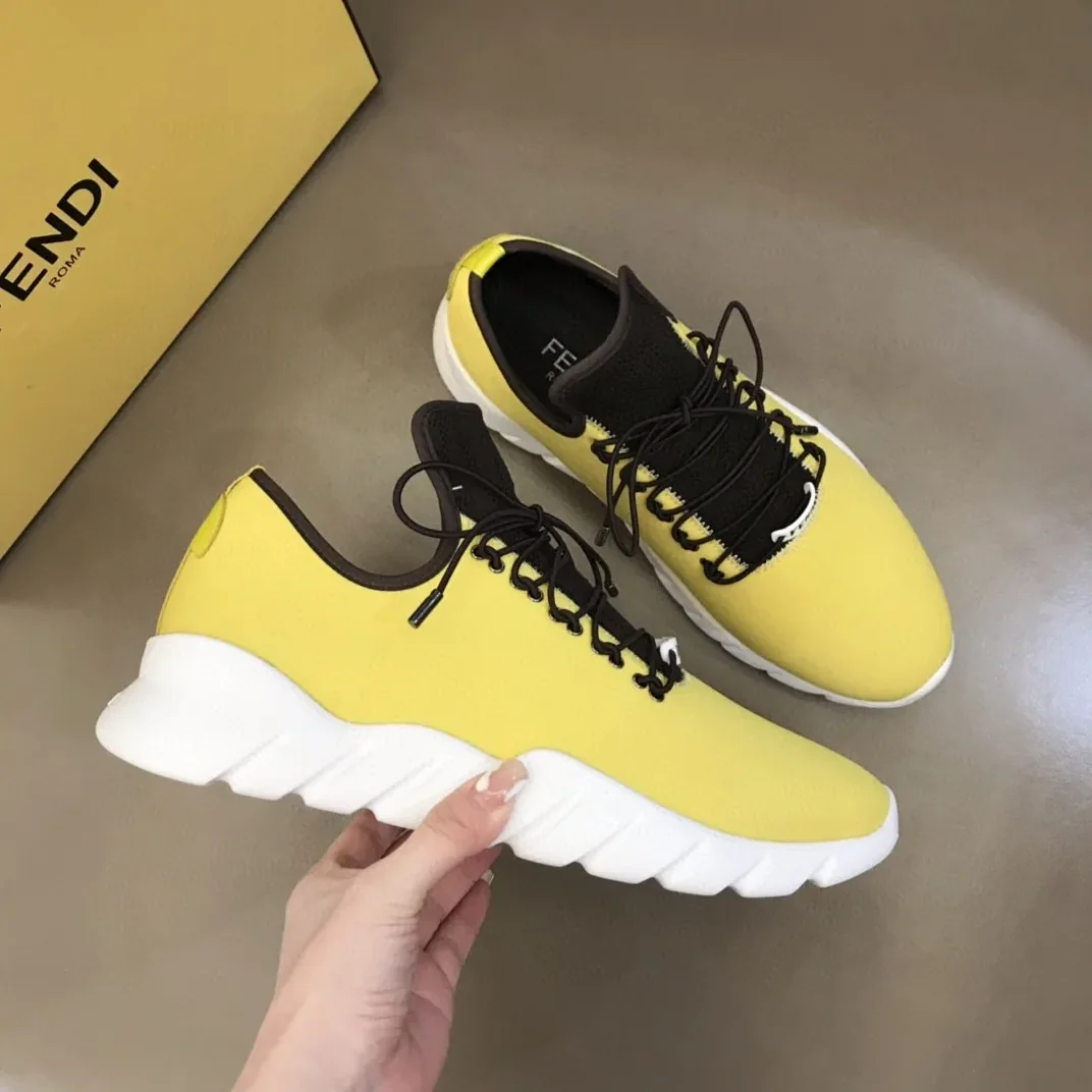 Fendi Force Low Tops Sneakers Light Yellow