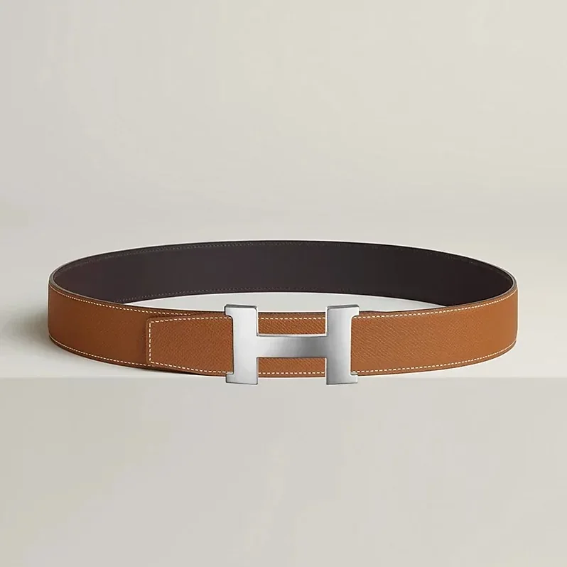 Hermes Constance Buckle Reversible Strap Belt Macassar in Brown Hermes Constance Buckle Reversible Strap Belt Macassar in Brown