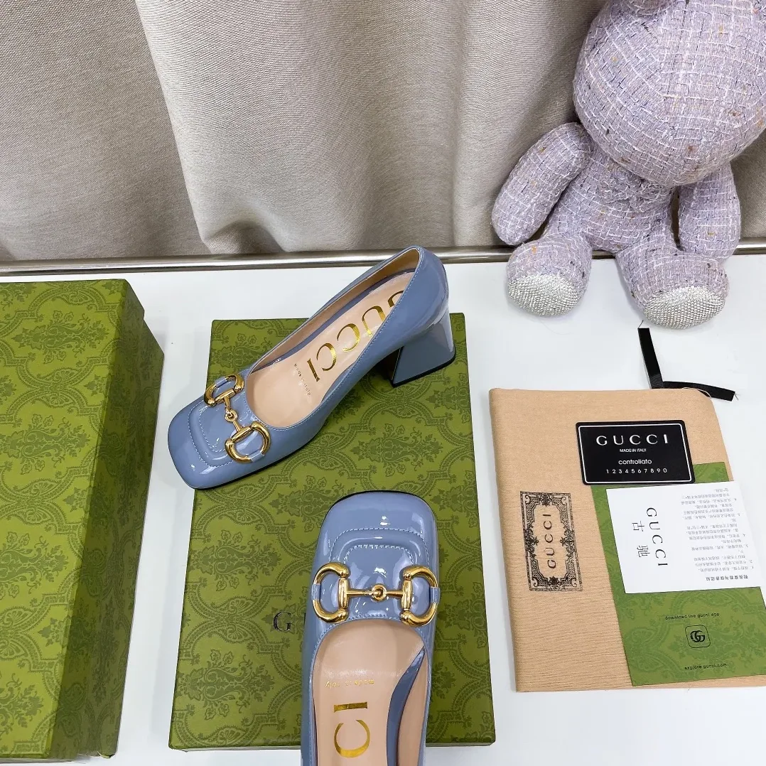 Gucci Mid-Heel Ballet Flat With Horsebit Jade Green for Women