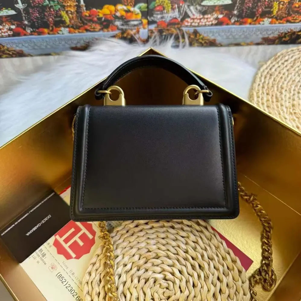 Dolce Gabbana D&G Small Smooth Calfskin Devotion Bag for Women in Black Dolce Gabbana D&G Small Smooth Calfskin Devotion Bag for Women in Black