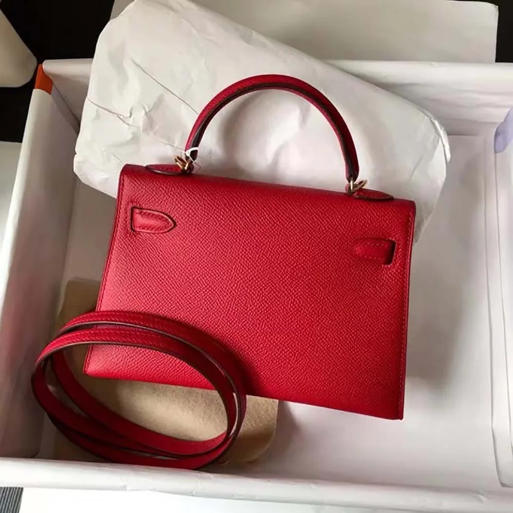 Hermes Kelly Bag 20 in Epsom Leather for Women in Red