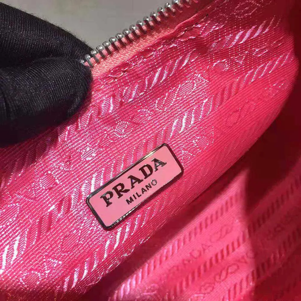 Prada Nylon and Saffiano Leather Mini Bag for Women in Pink