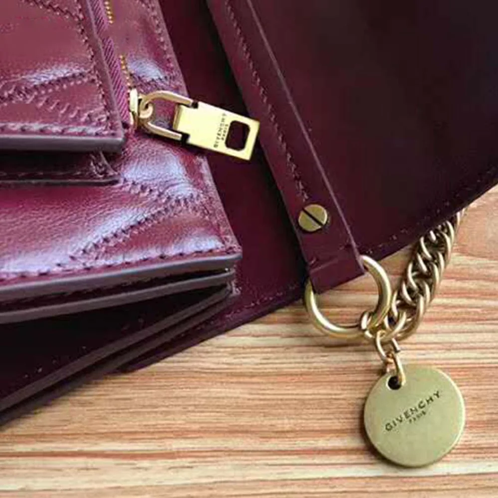 Givenchy Small GV3 Bag in Diamond Quilted Leather for Women in Maroon