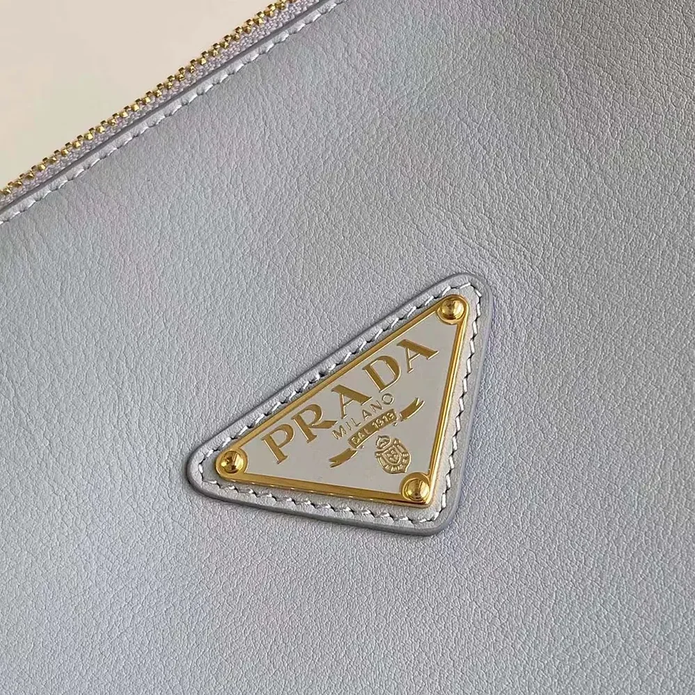 Prada Darling Medium Leather Shoulder Bag for Women in Light Blue Prada Darling Medium Leather Shoulder Bag for Women in Light Blue