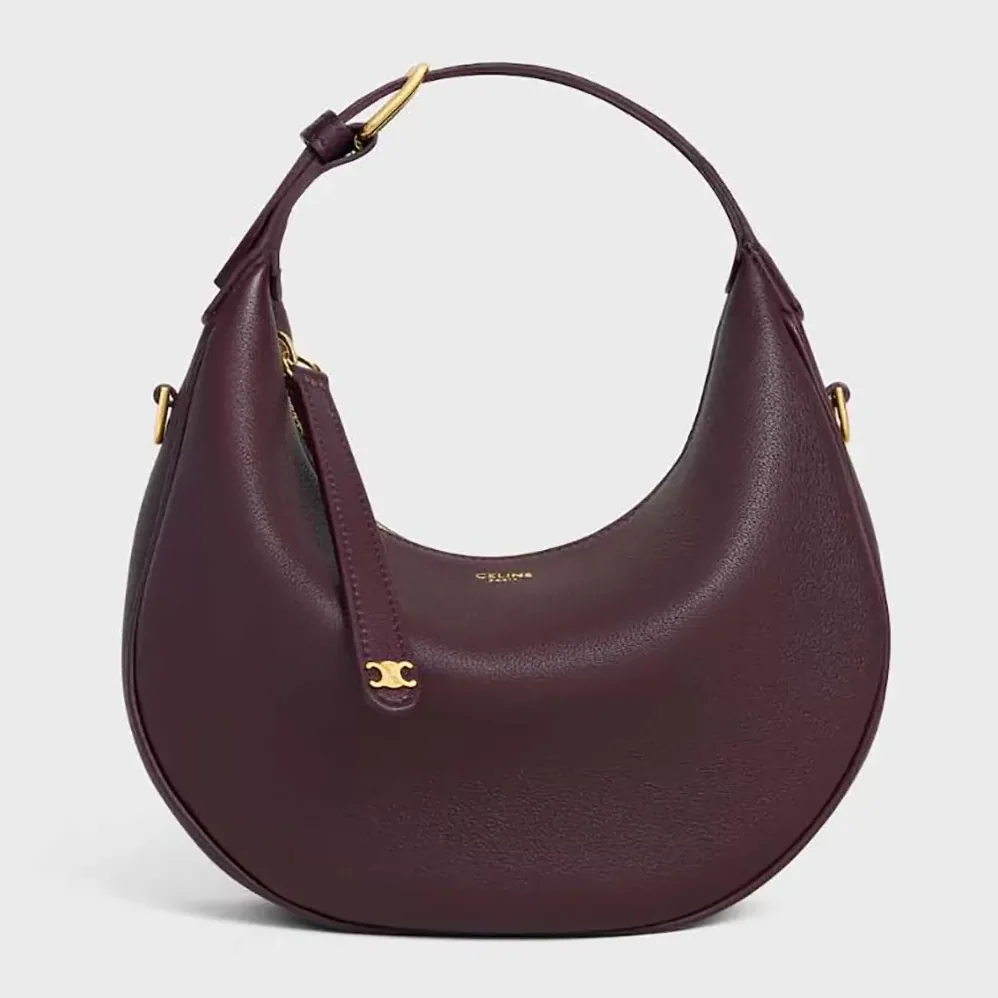 Celine Teen Celine Lulu in Grained Calfskin for Women in Deep Burgundy