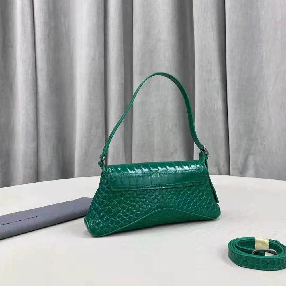 Balenciaga XX Small Flap Bag Crocodile Embossed in Green for Women Balenciaga XX Small Flap Bag Crocodile Embossed in Green for Women