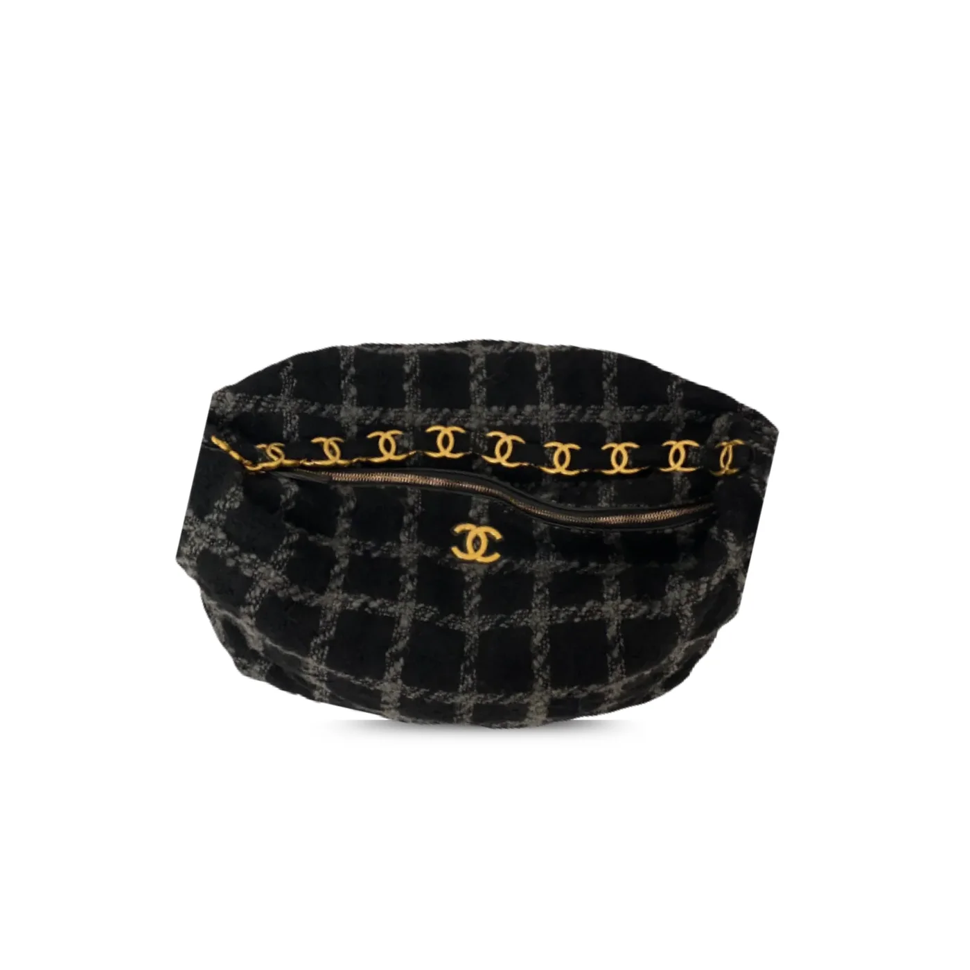 Chanel Maxi Hobo Bag in Black Gold Hardware