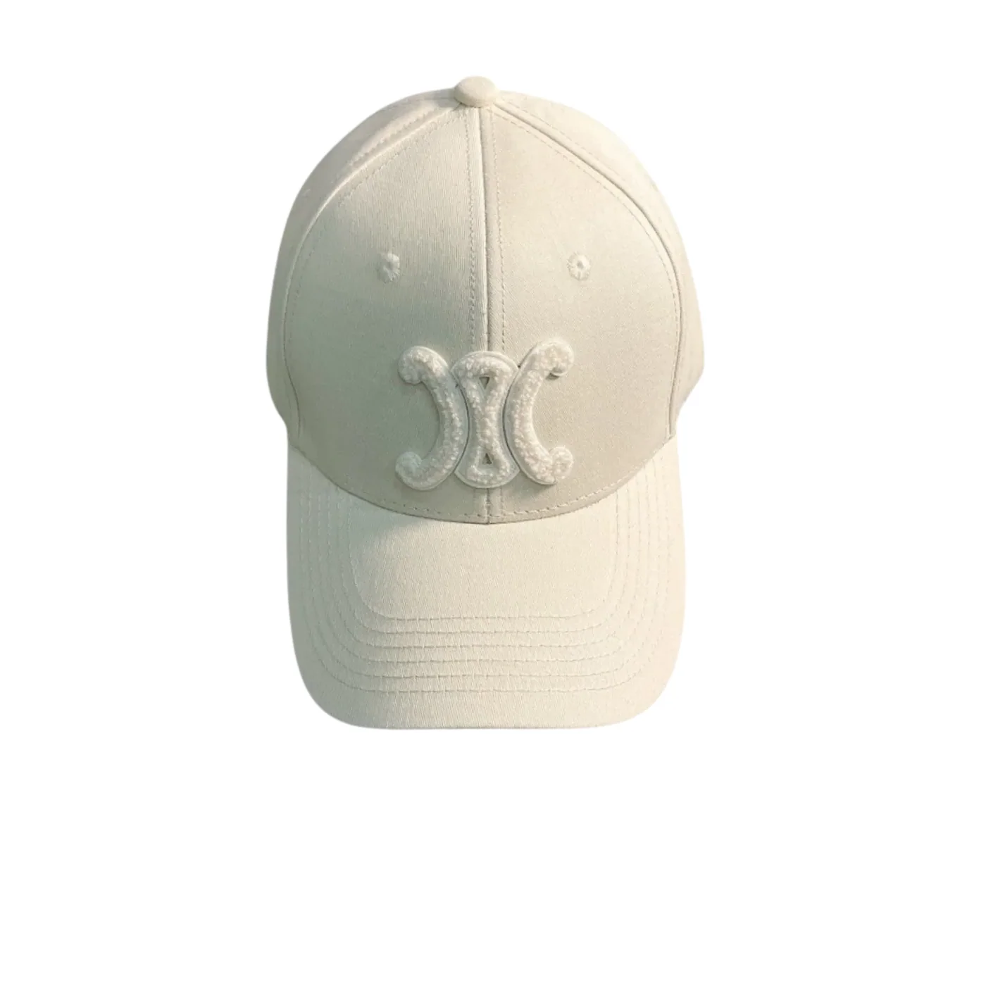 Celine Baseball Cap In Cotton Beige