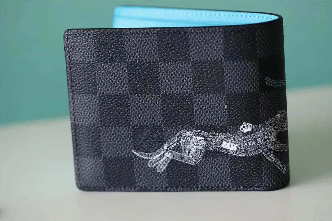 Louis Vuitton Slender Wallet Damier Graphite Stamps Canvas Louis Vuitton Slender Wallet Damier Graphite Stamps Canvas
