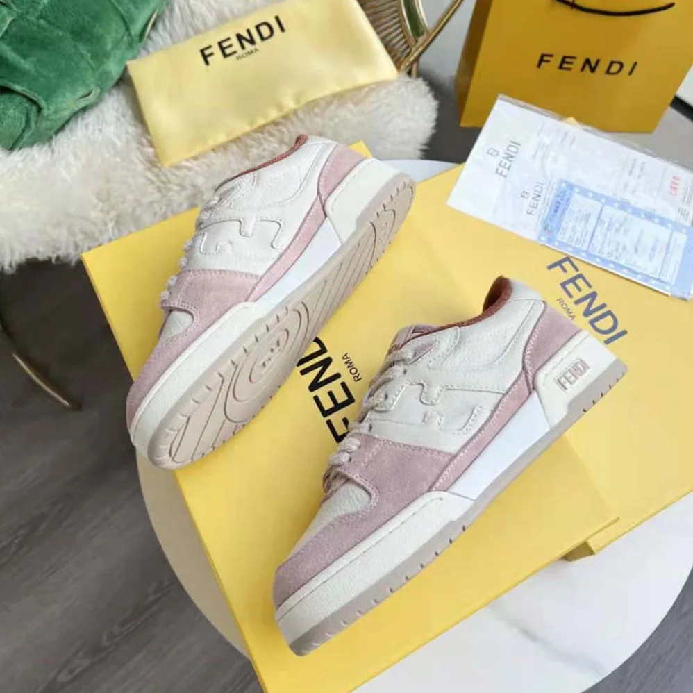 Fendi Match Low for Unisex in Tops in Pink Suede