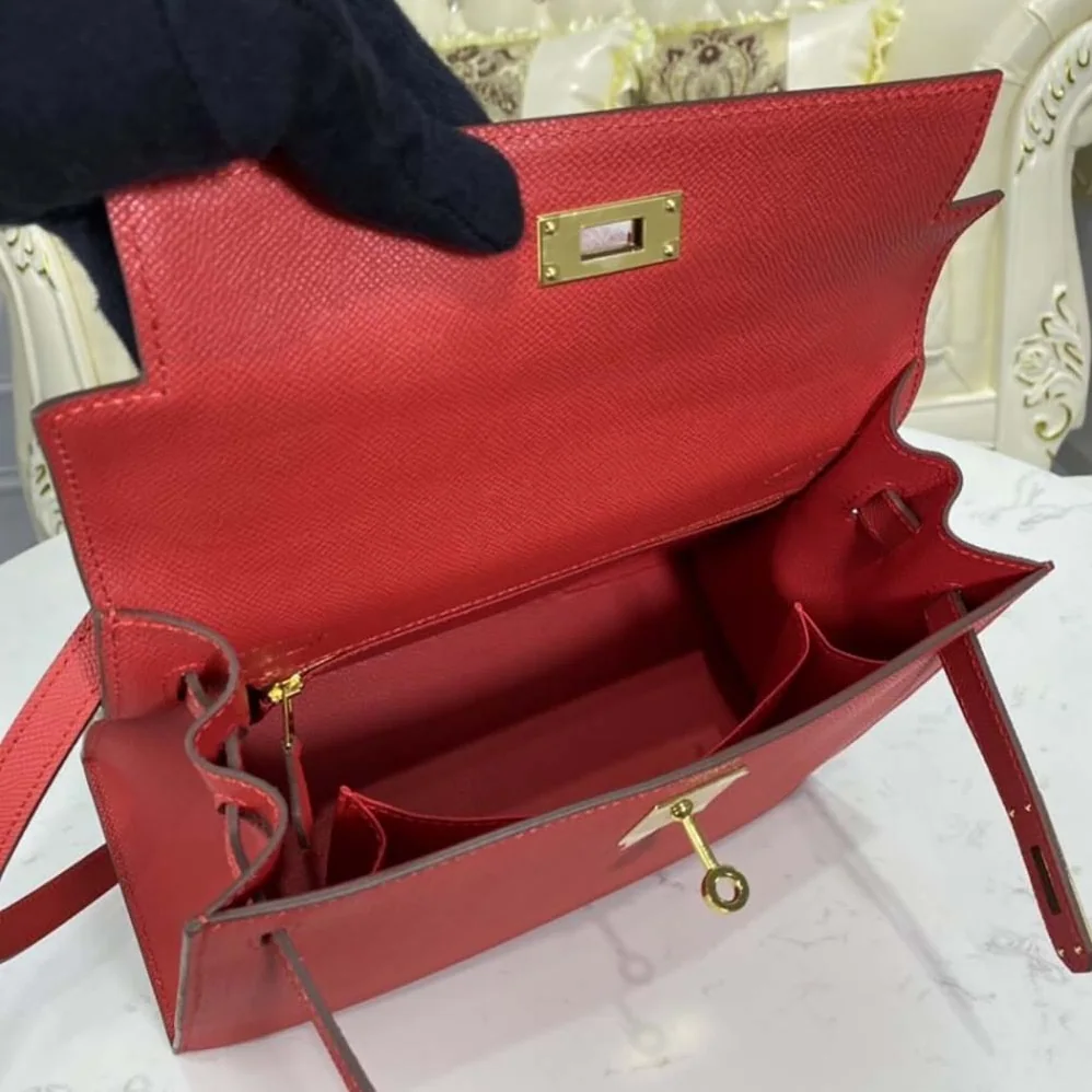 Hermes Kelly Bag 28 Epsom Leather for Women in Red