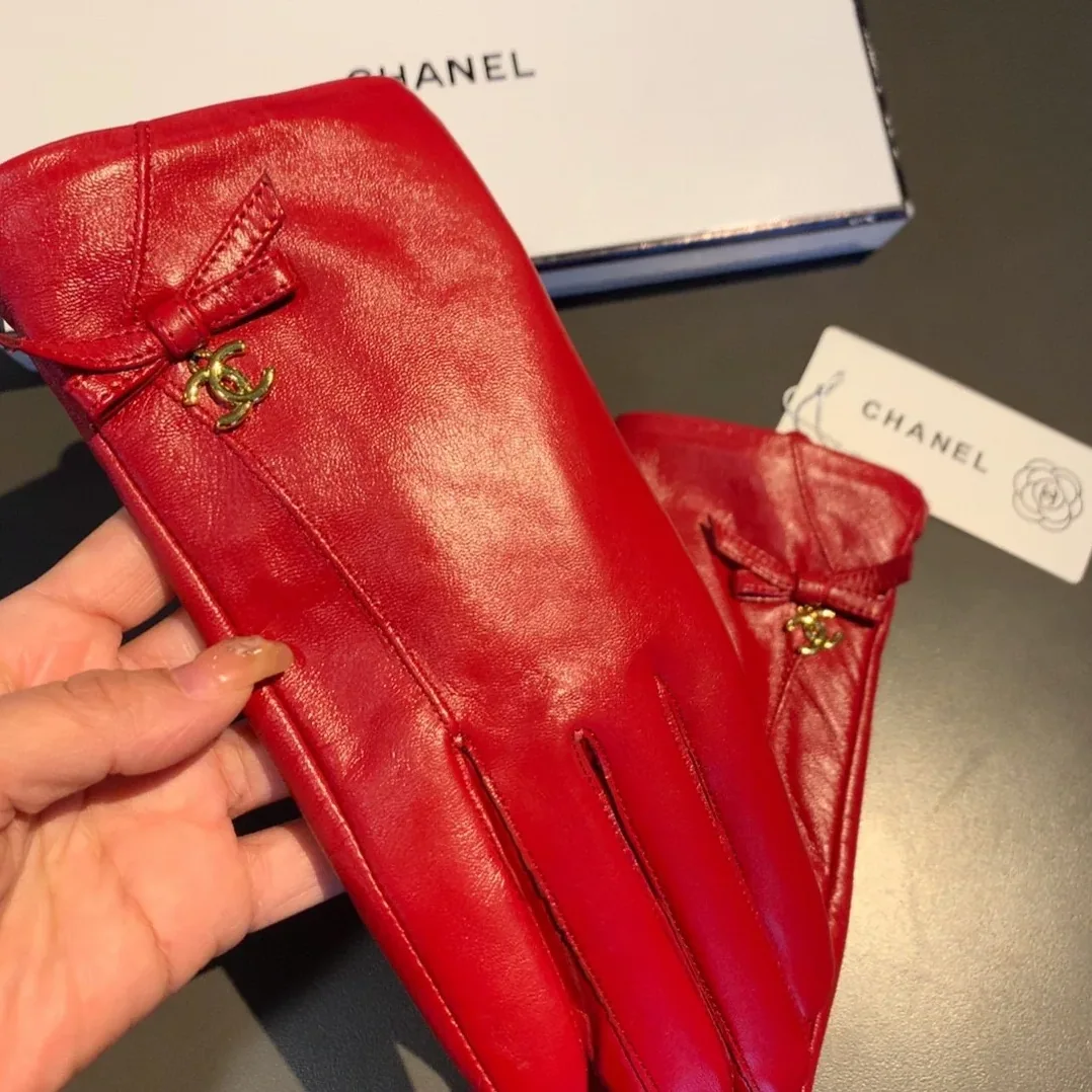 Chanel Gloves In Red Chanel Gloves In Red