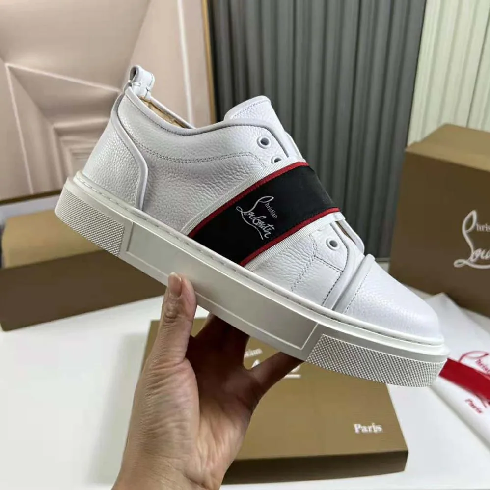 Christian Louboutin Adolescenza Sneakers for Men in White Christian Louboutin Adolescenza Sneakers for Men in White