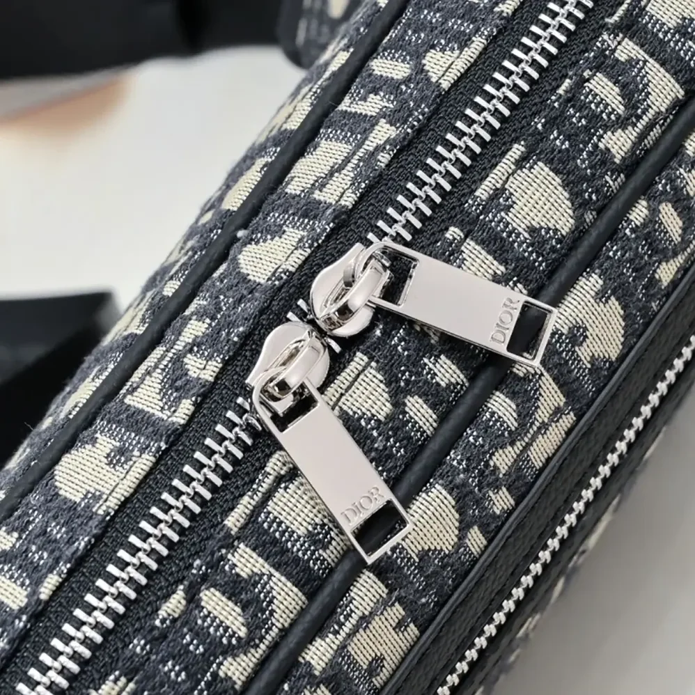 Dior Safari Belt Bag Beige and Black Dior Oblique Jacquard for Men
