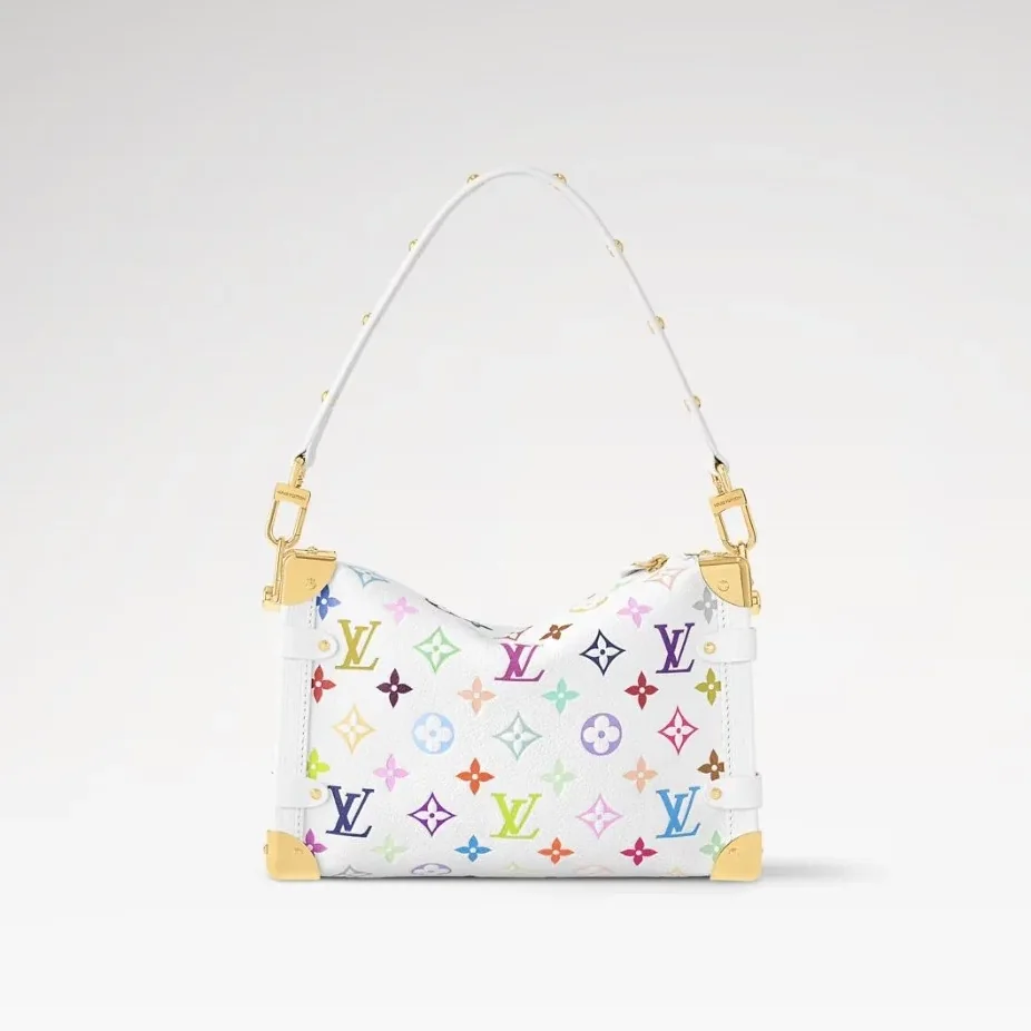 Louis Vuitton LV x TM Side Trunk MM Crossbody Bag in Multicolored Gold Hardware