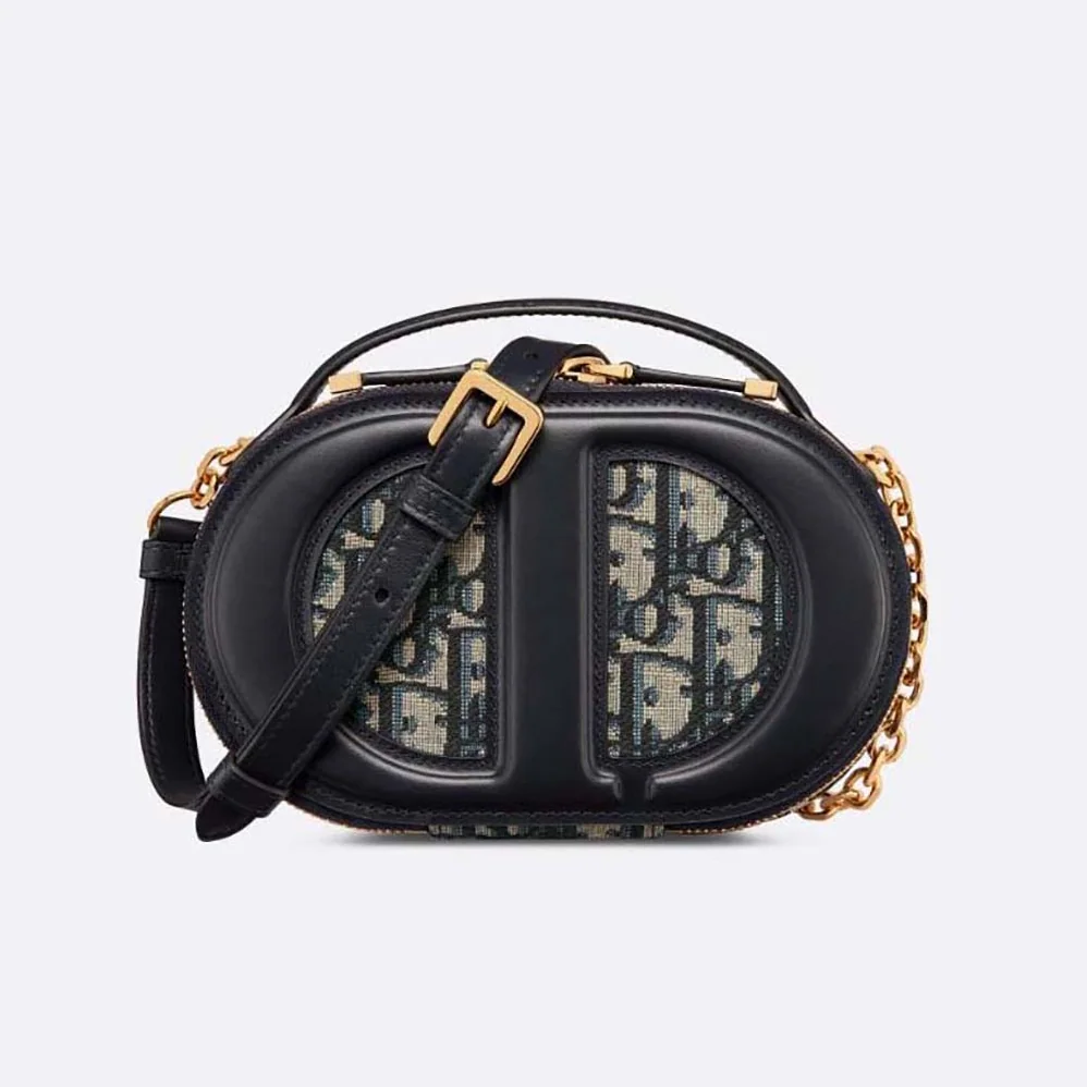 Dior CD Signature Oval Camera Bag Blue Dior Oblique Jacquard for Women Dior CD Signature Oval Camera Bag Blue Dior Oblique Jacquard for Women