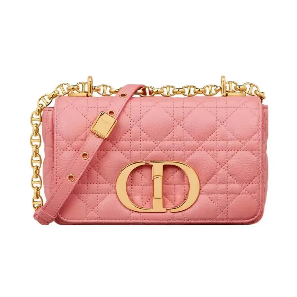 Dior Small Dior Caro Bag Pink Supple Cannage Calfskin for Women Dior Small Dior Caro Bag Pink Supple Cannage Calfskin for Women