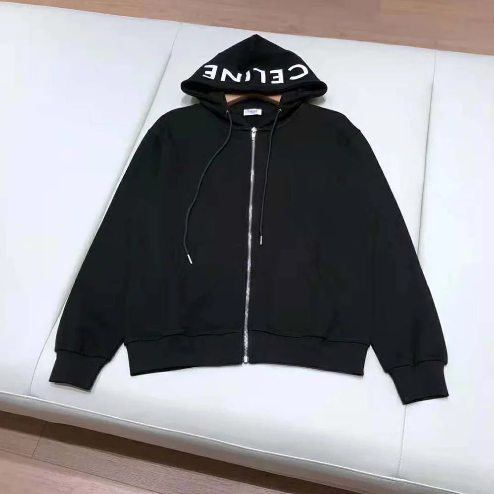 Celine Loose Sweatshirt in Cotton Fleece for Women in Black Celine Loose Sweatshirt in Cotton Fleece for Women in Black