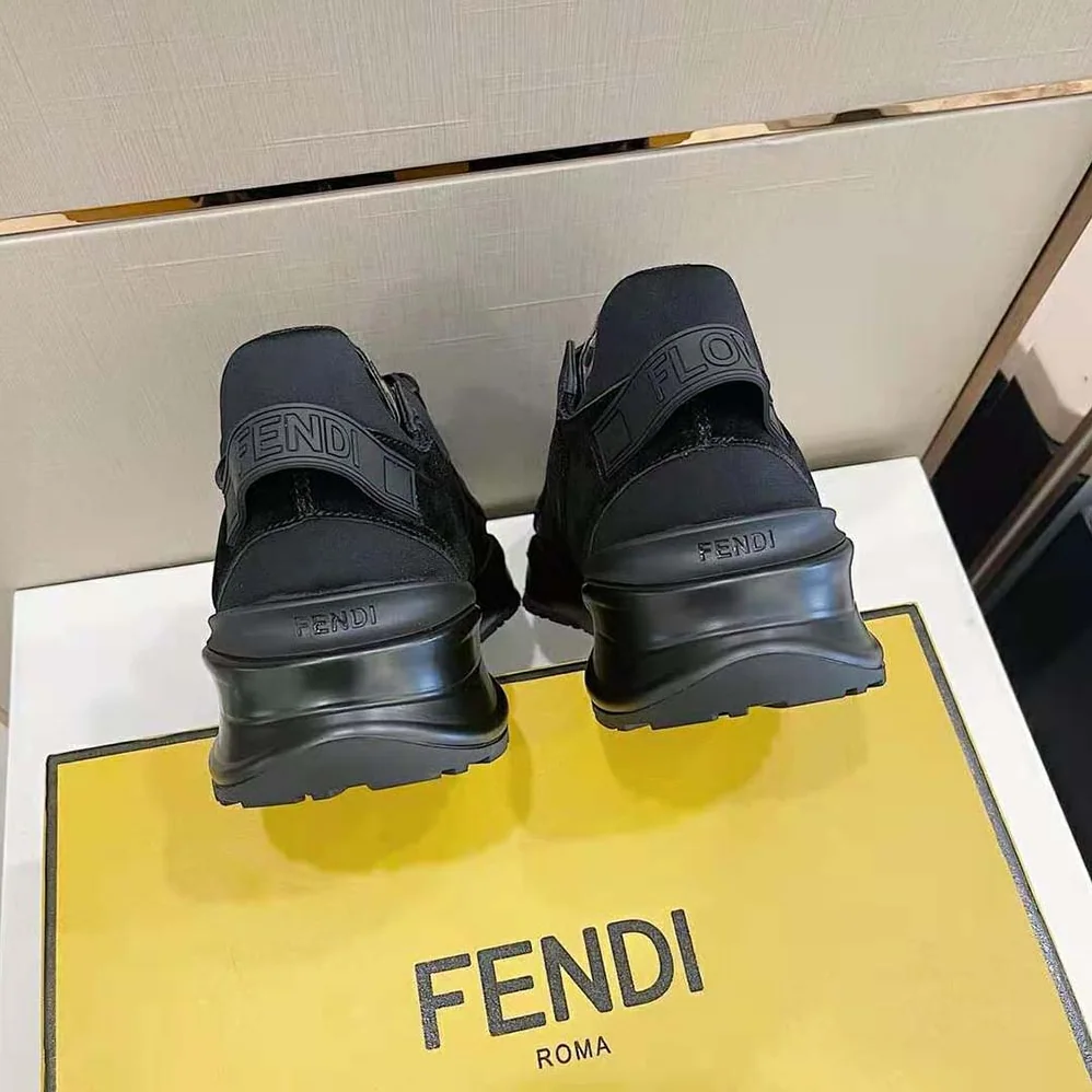 Fendi Shoes Flow Black Nylon Low for Unisex in Tops Fendi Shoes Flow Black Nylon Low for Unisex in Tops