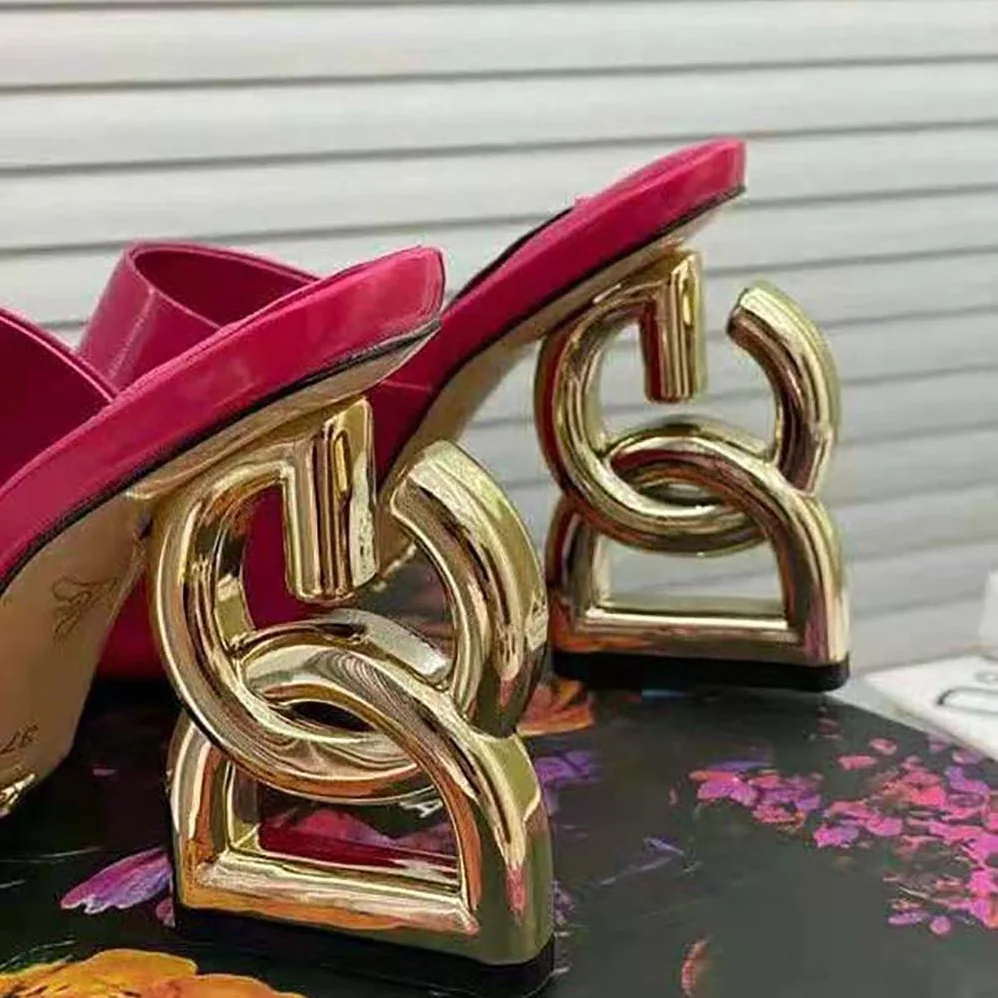 Dolce Gabbana D&G Patent Leather Mules with DG Pop Heel for Women Dolce Gabbana D&G Patent Leather Mules with DG Pop Heel for Women