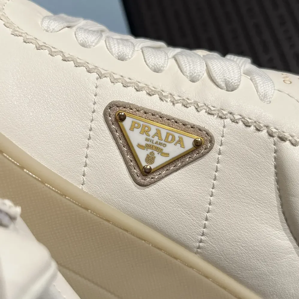Prada Downtown Bold Nappa Leather And Suede Sneakers for Women Prada Downtown Bold Nappa Leather And Suede Sneakers for Women