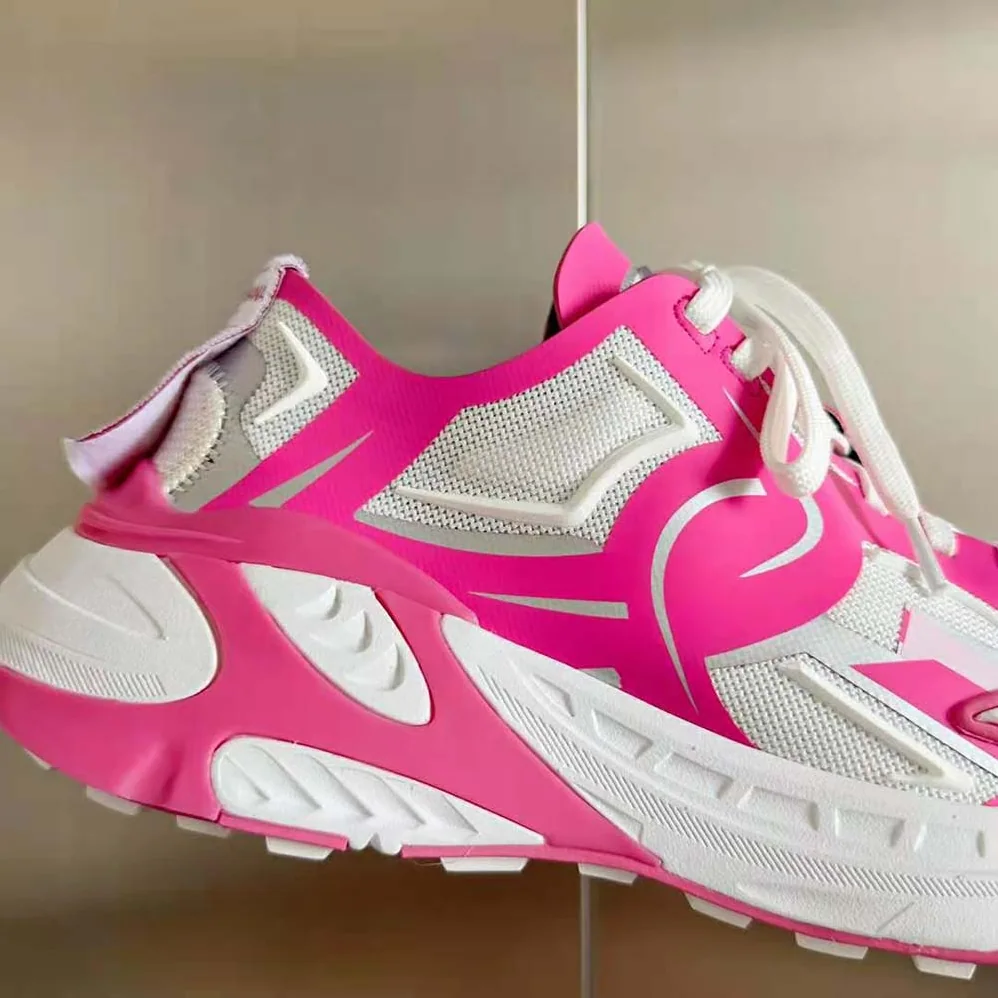Dolce Gabbana D&G Technical Fabric Fast Sneakers for Women in Pink Dolce Gabbana D&G Technical Fabric Fast Sneakers for Women in Pink